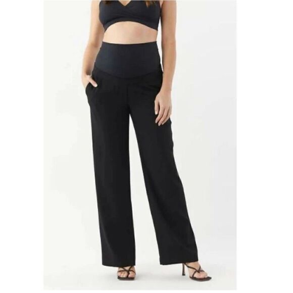 Soon Maternity Classic Straight Leg Maternity Pants - navy -‎ 6M NWT - Picture 2 of 6